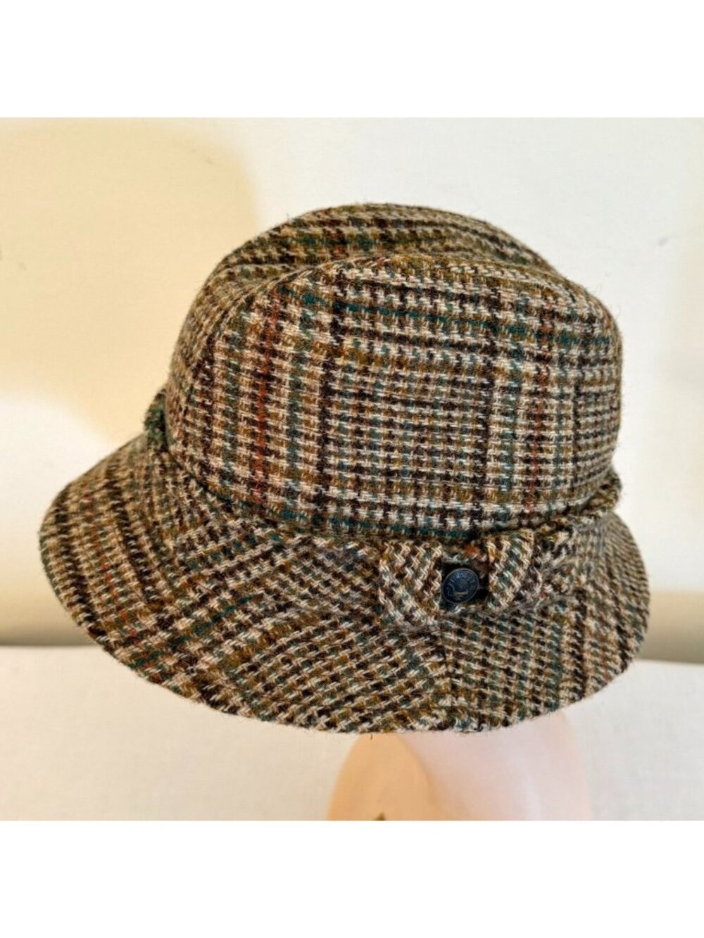 Harris Tweed Bucket Hat Size 23 Country Gentleman Plaid Wool Vintage